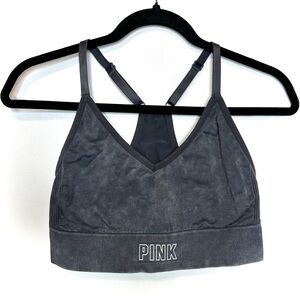 Victorias Secret PINK Seamless Lightly Lined Sport Bra Gray Size Medium